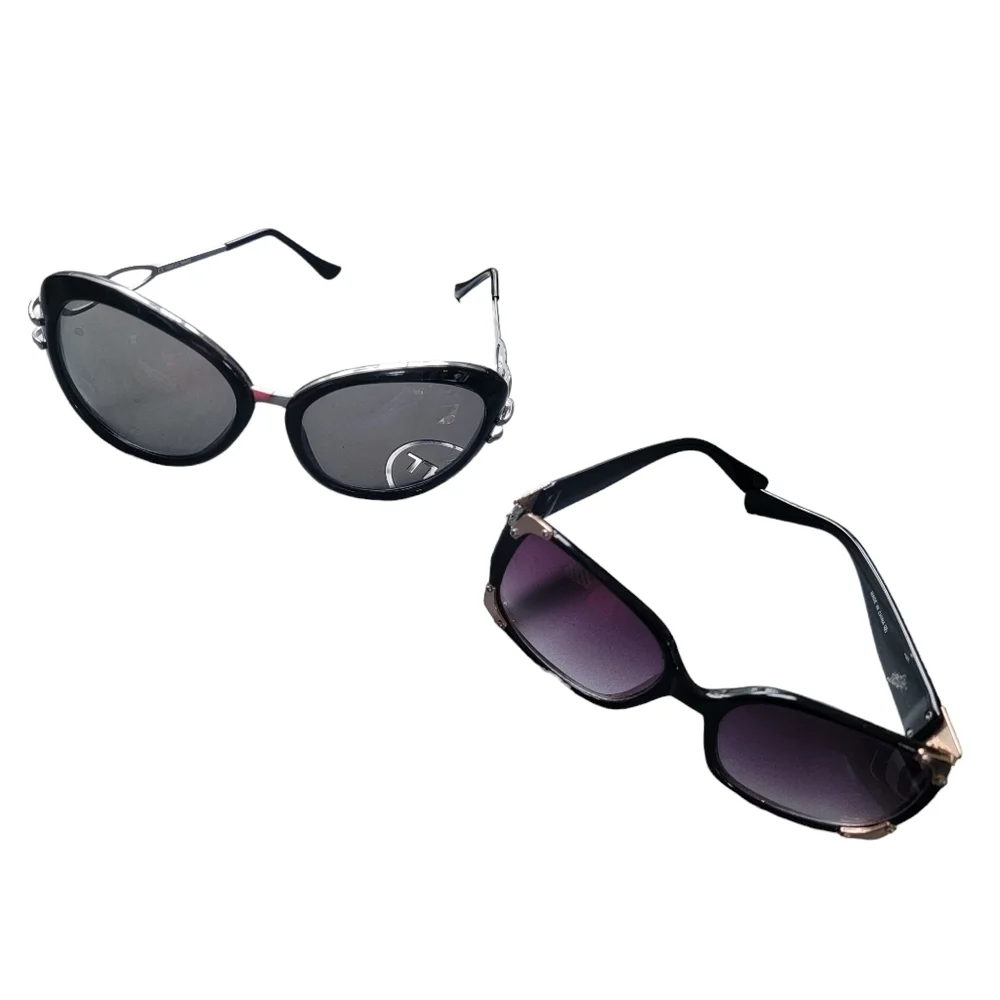 2 pairs of black and silver and black and gold sunglasses 50% Bundles of 2 or mo